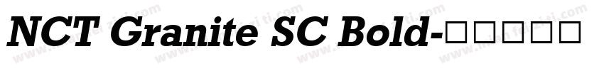 NCT Granite SC Bold字体转换